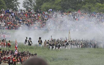 Recriação da Batalha de Waterloo